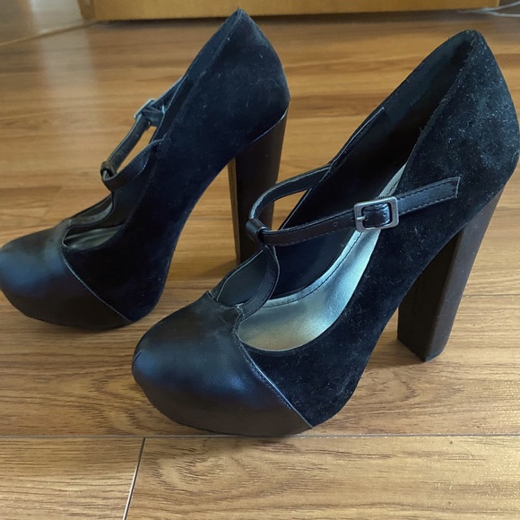 BAMBOO Shoes - Black Mary Jane high heels. Worn ONCE!